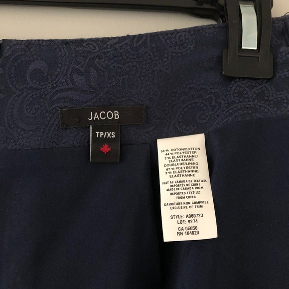 Jacob Canada A-Line Paisley Skirt XS Blue - Picture 11 of 11